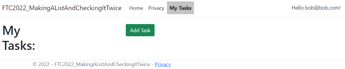 "No items for the user so the user doesn't see anything in their tasks"